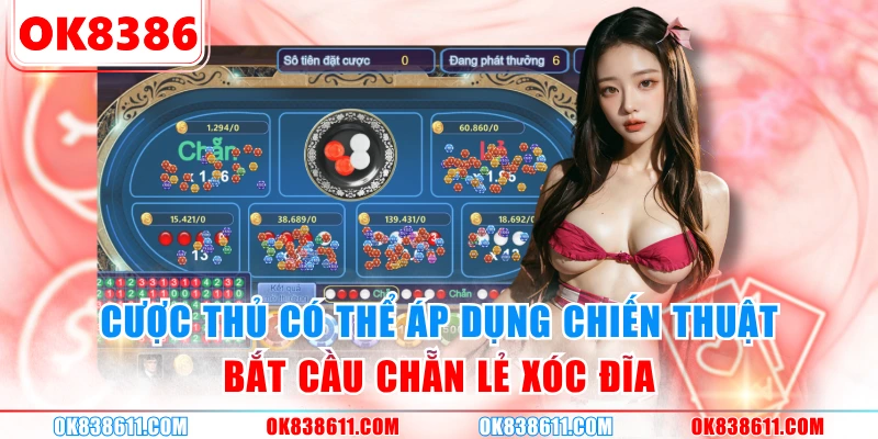 Cược thủ có thể áp dụng chiến thuật bắt cầu chẵn lẻ Xóc Đĩa